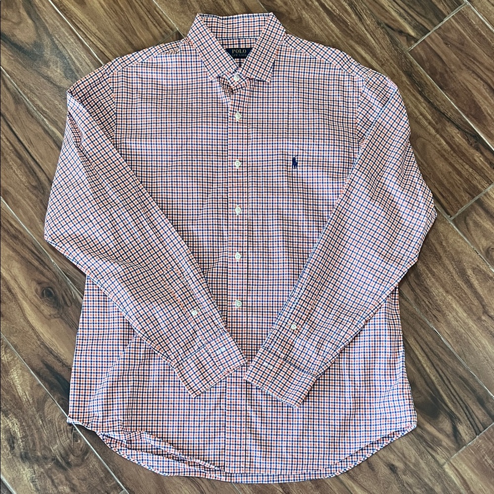 Men’s Long Sleeve Polo Button Up